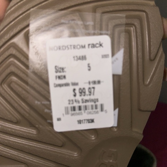Brand New with tags Kids UGG size 5. Olive Green and beige. Box included. - Picture 6 of 6
